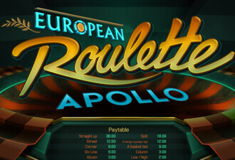 Apollo European Roulette